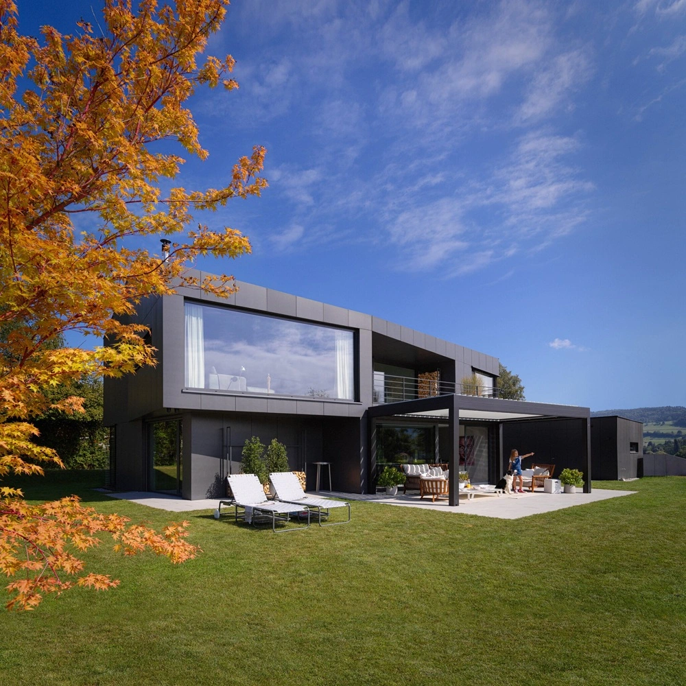 Luxe woning met Gibus Varia lamellenoverkapping en ruim terras